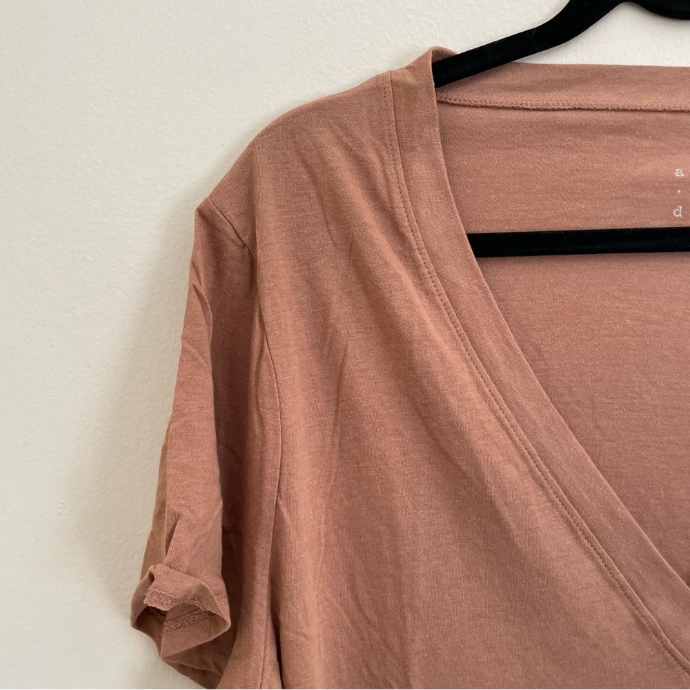 A New Day | Brown V Neck T-Shirt NWT - Picture 2 of 6